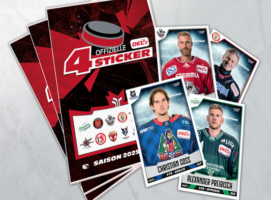 5 Stickertüten fürs DEL2-Sammelalbum 25/26